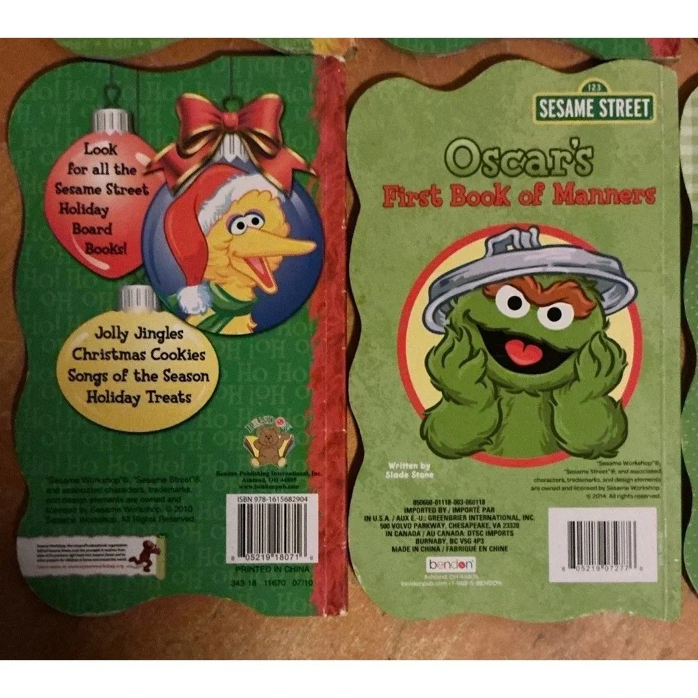 Bendon SESAME STREET Shaped Board Books Lot of 8 Beginnings & First Books 2000's